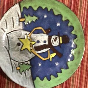 Snowman plate -Winter’s night by Sonoma